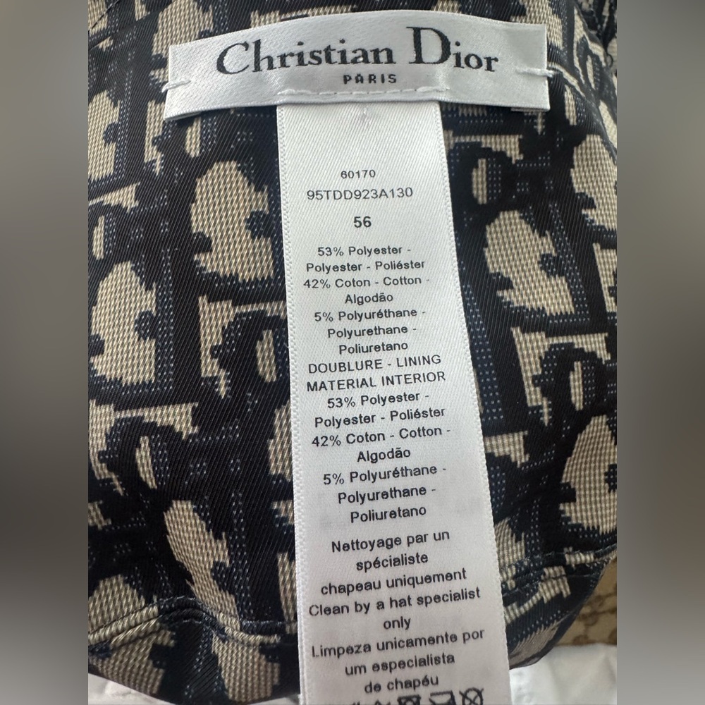Dior oblique reversible bucket hat  size56 - Picture 3 of 3